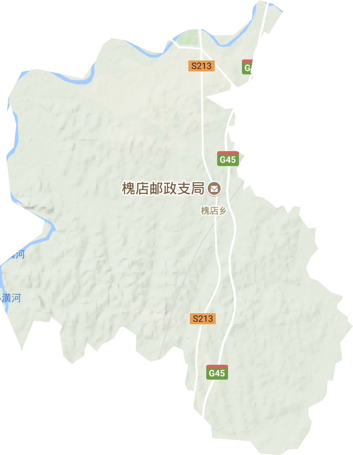 槐店乡地形地图