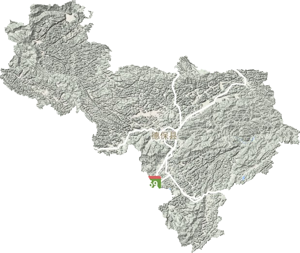 德保县地形地图