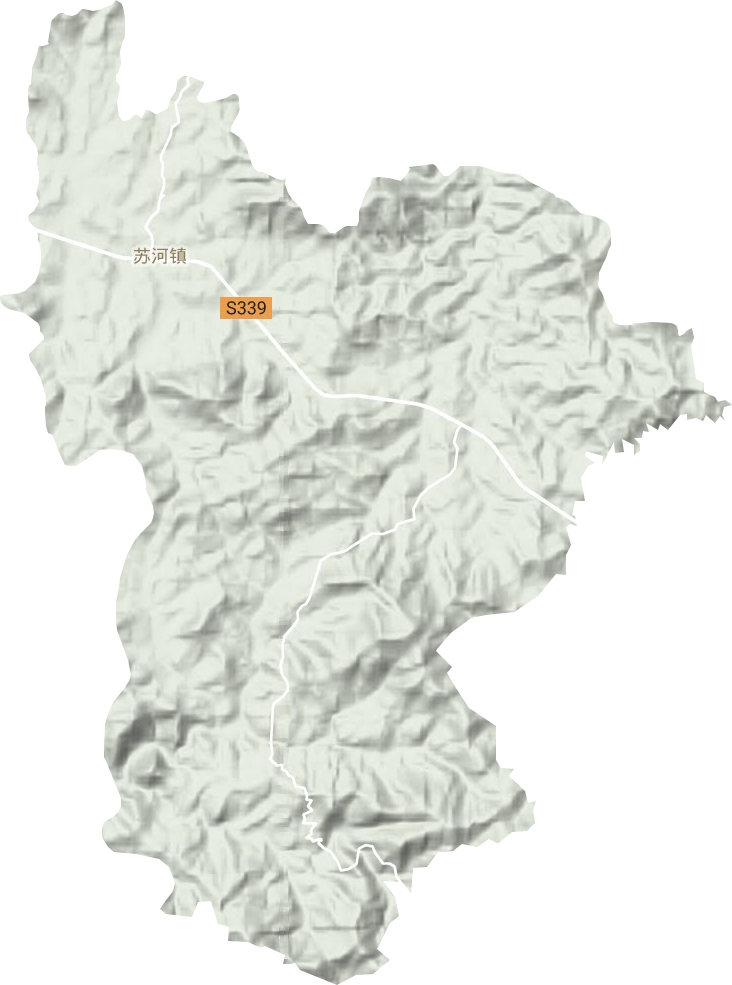 苏河镇地形地图