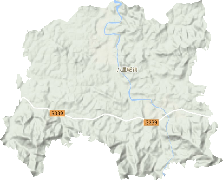 八里畈镇地形地图
