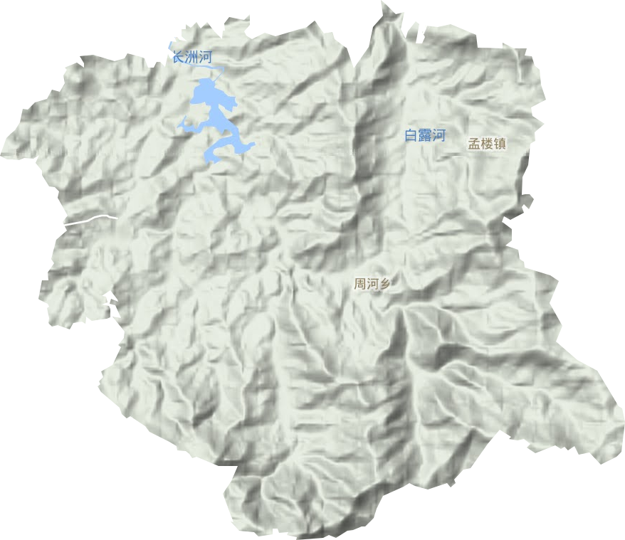 周河乡地形地图
