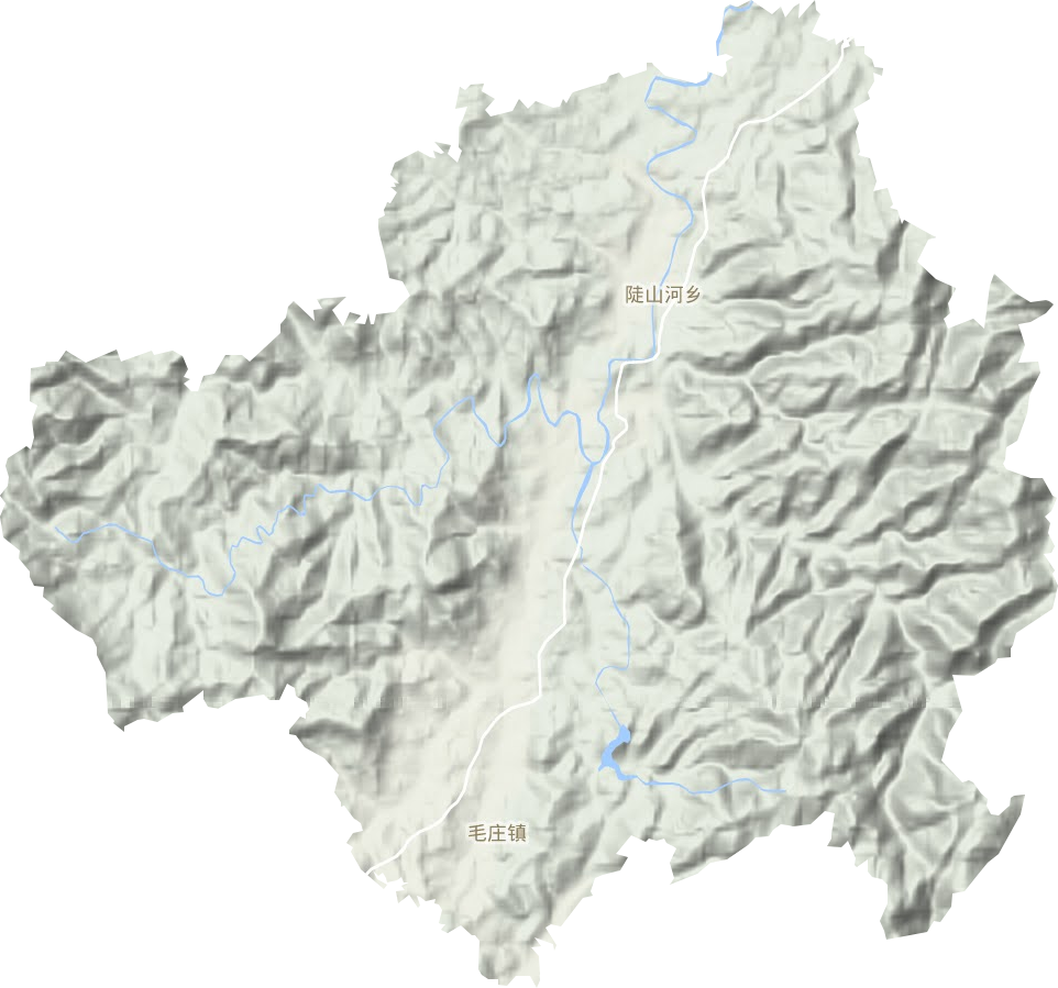 陡山河乡地形地图