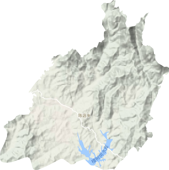 陈店乡地形地图