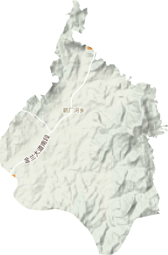 箭厂河乡地形地图