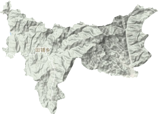 田铺乡地形地图