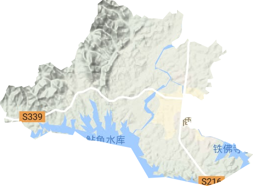 鲇鱼山街道地形地图