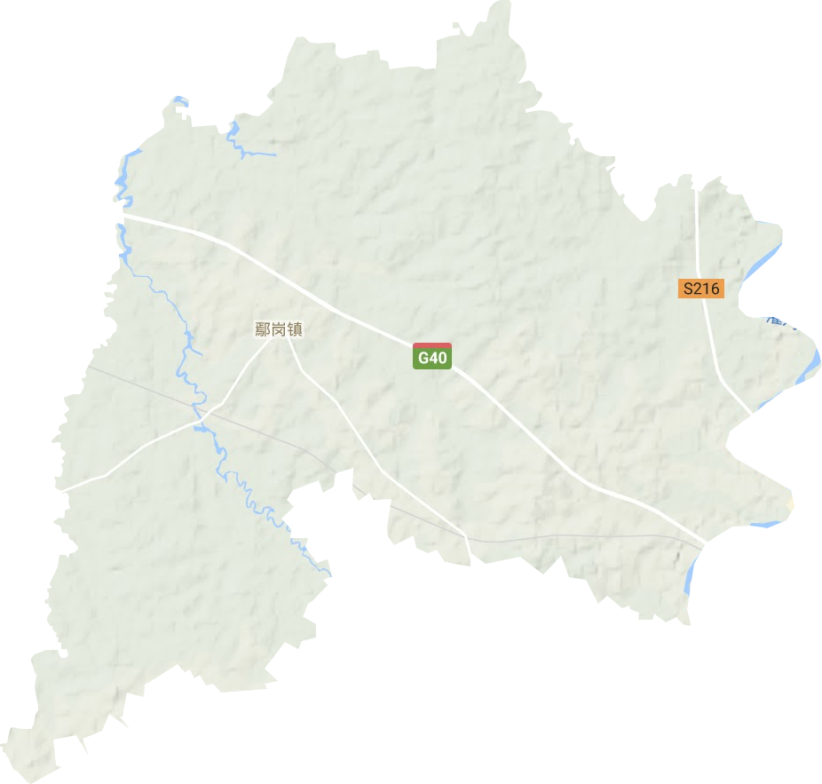 鄢岗镇地形地图