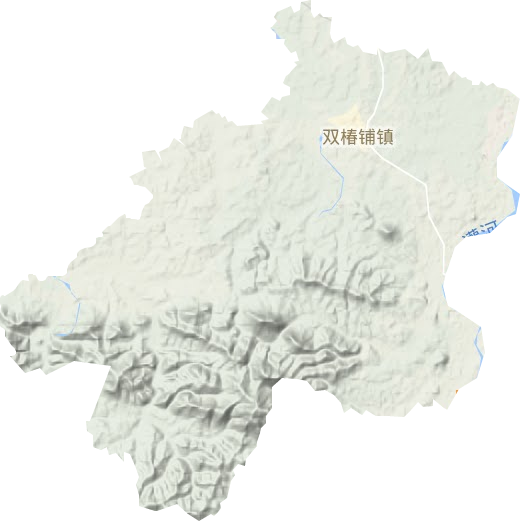 双椿铺镇地形地图