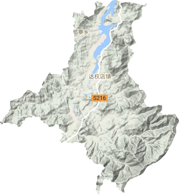 达权店镇地形地图