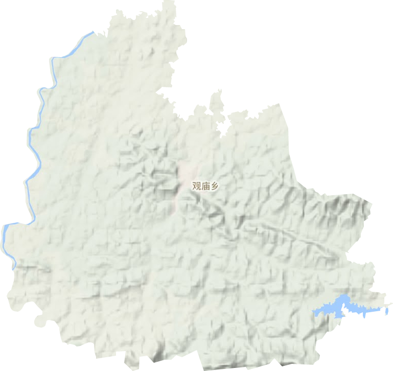 观庙镇地形地图