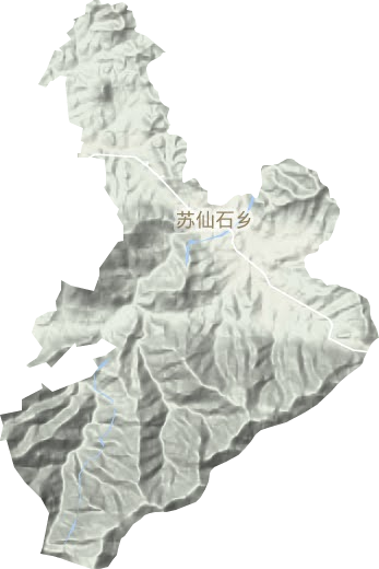 苏仙石乡地形地图