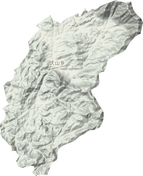 伏山乡地形地图