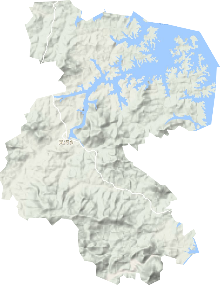 吴河乡地形地图