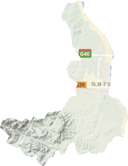 陈淋子镇地形地图