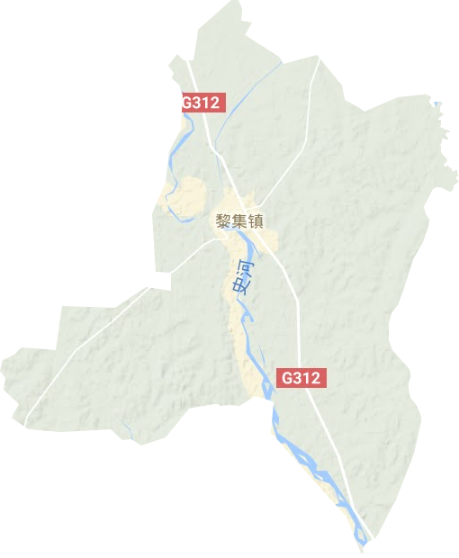 黎集镇地形地图