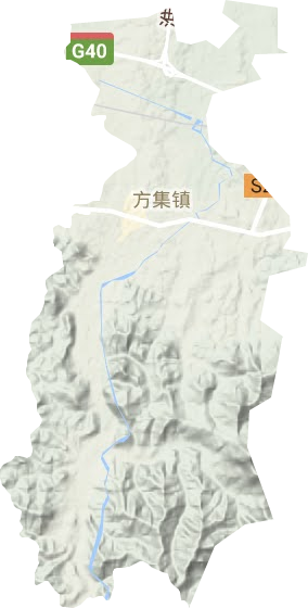 方集镇地形地图