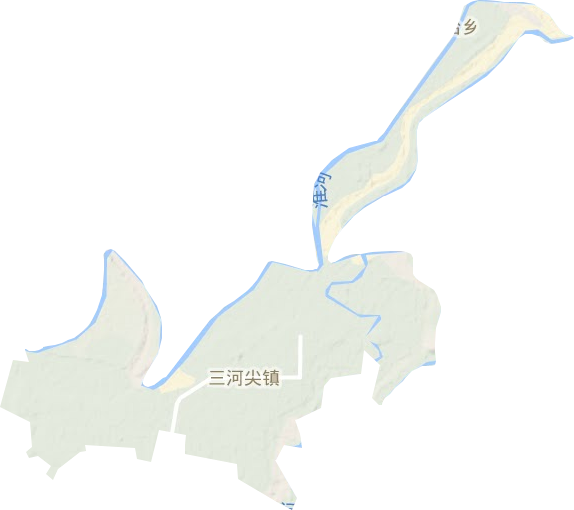 三河尖镇地形地图