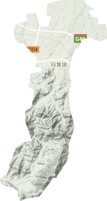 段集镇地形地图