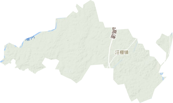 汪棚镇地形地图