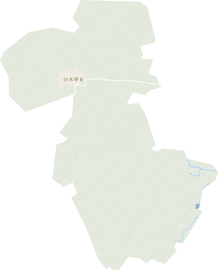 分水亭镇地形地图