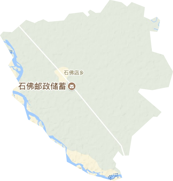石佛店镇地形地图