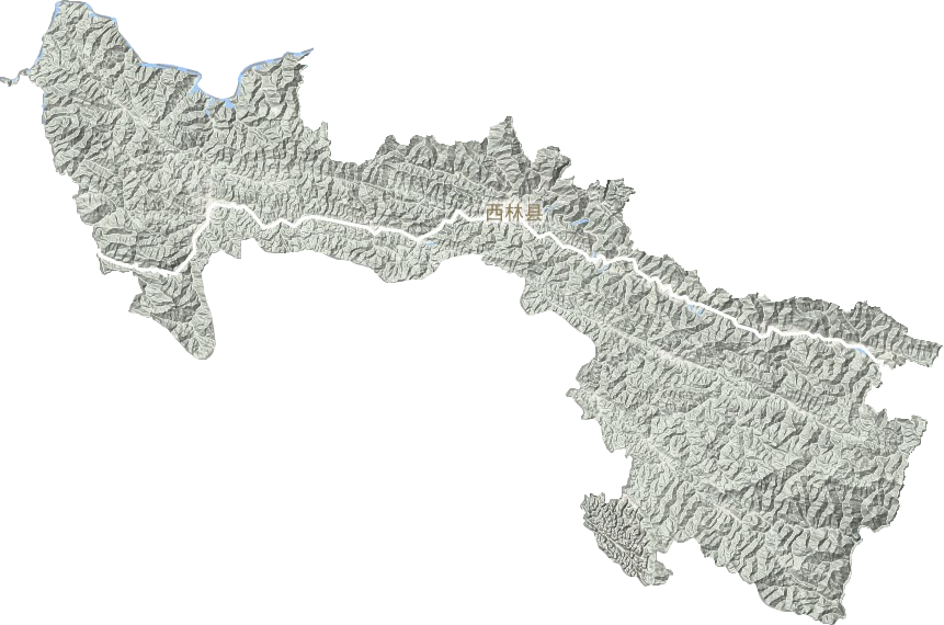 西林县地形地图