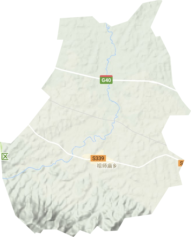 祖师庙镇地形地图