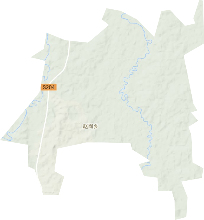 赵岗乡地形地图