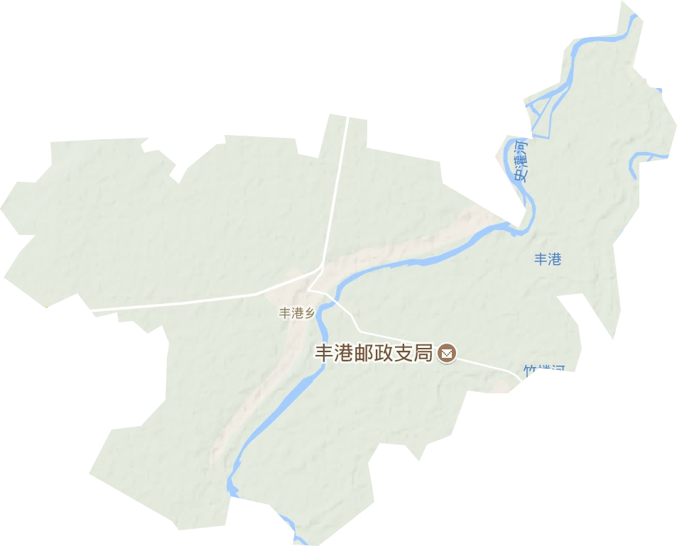 丰港乡地形地图