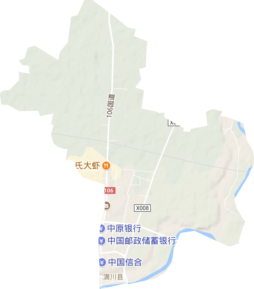 定城街道地形地图