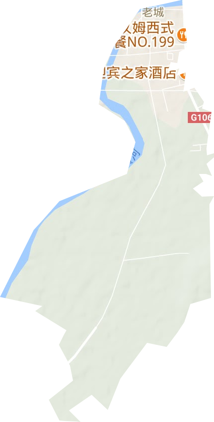 老城街道地形地图