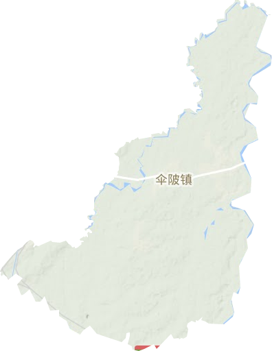 伞陂镇地形地图