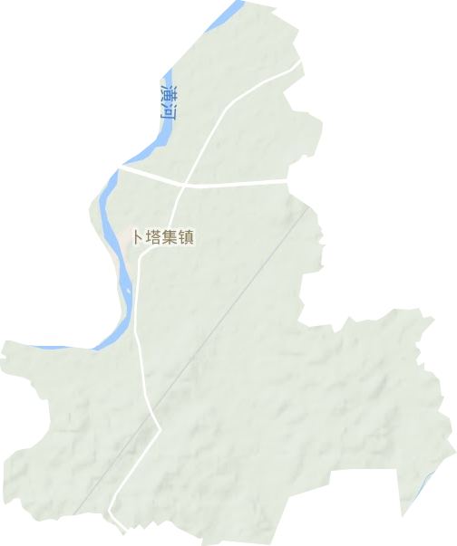 卜塔集镇地形地图