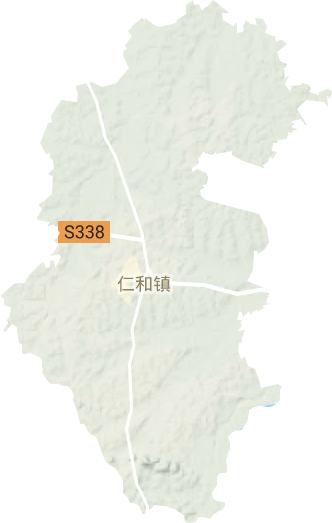 仁和镇地形地图