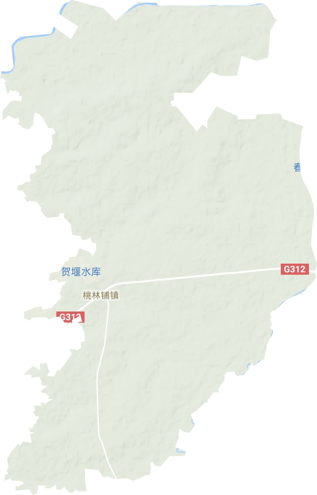 桃林铺镇地形地图
