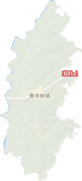 黄寺岗镇地形地图