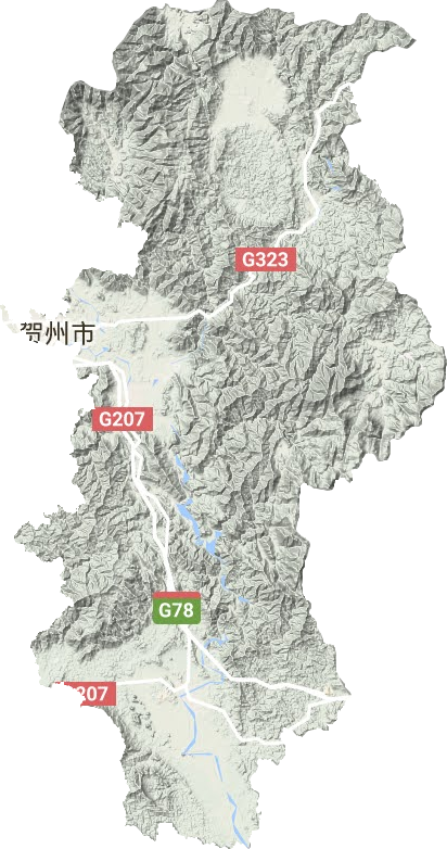 八步区地形地图