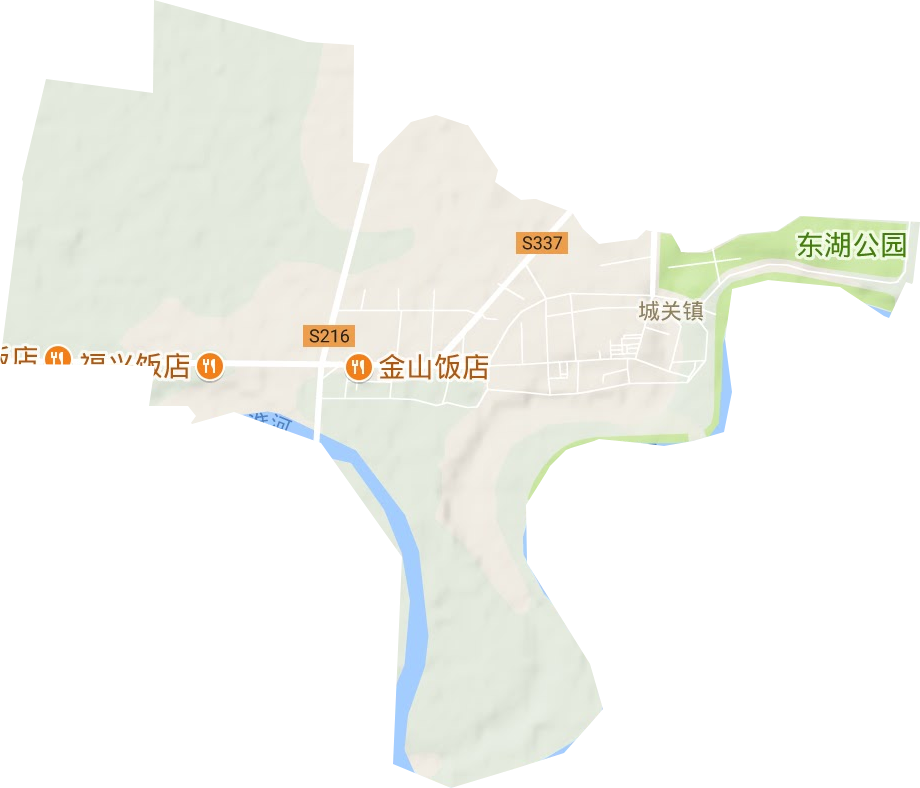 顺河街道地形地图