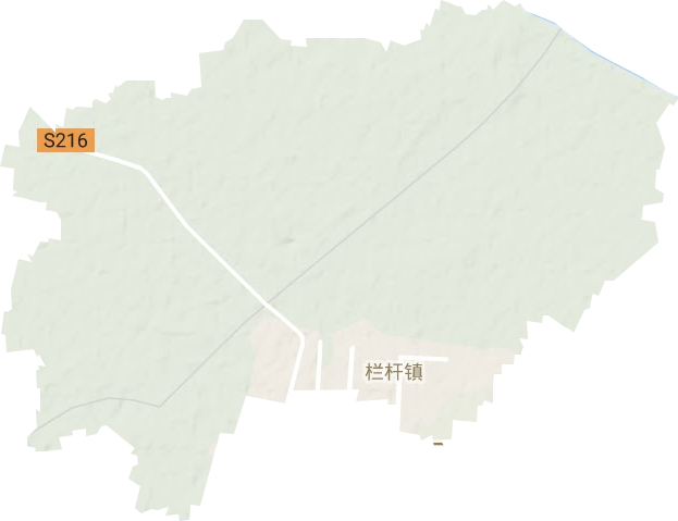 栏杆街道地形地图