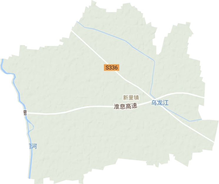 新里镇地形地图