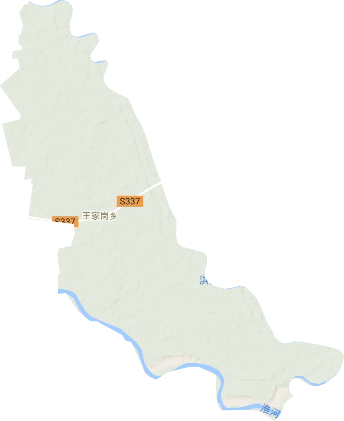 王家岗乡地形地图