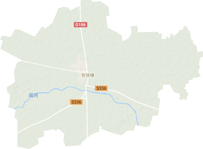 包信镇地形地图