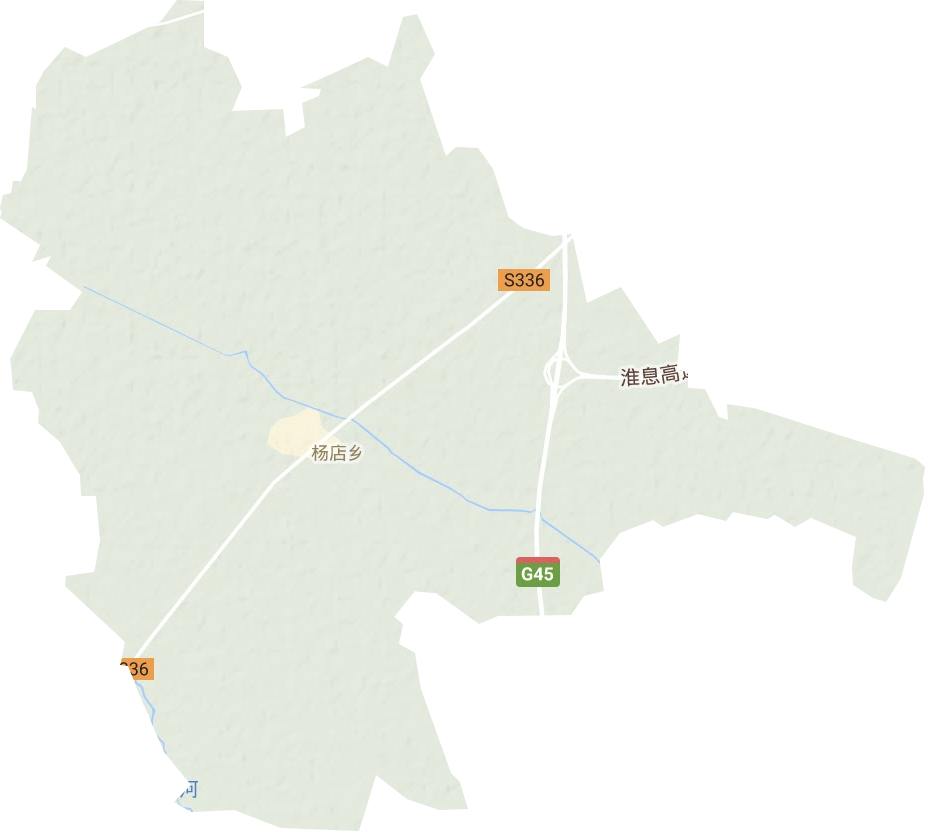 杨店乡地形地图