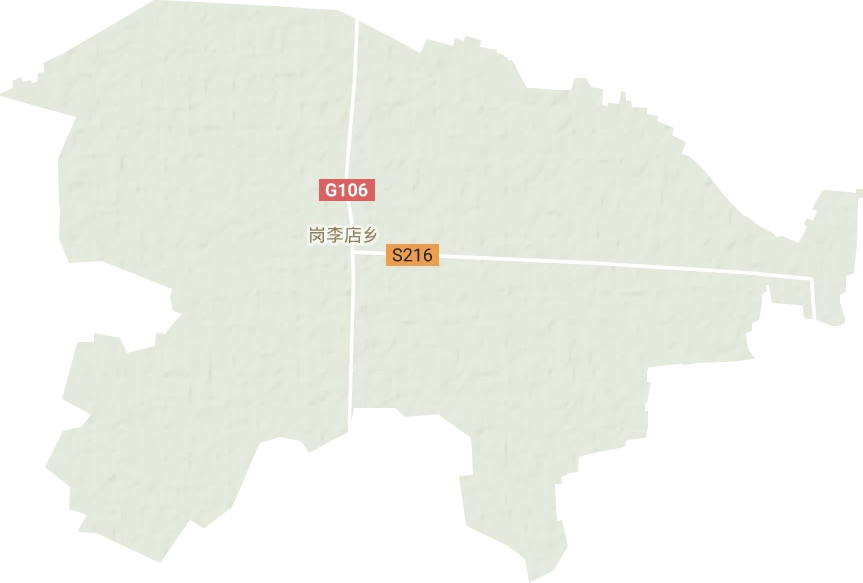 岗李店乡地形地图