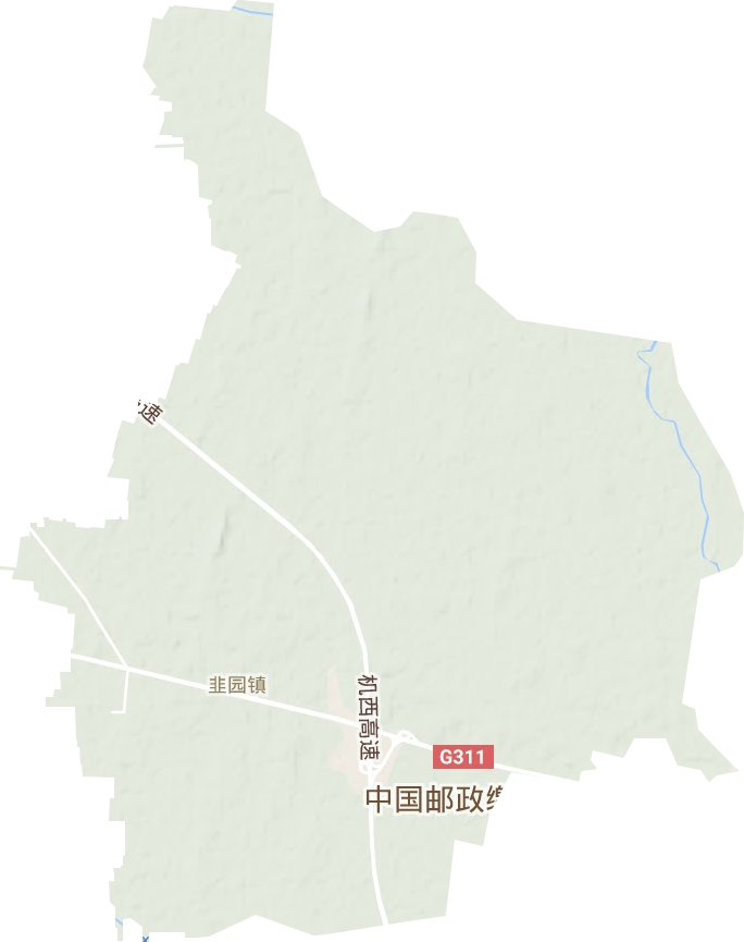 韭园镇地形地图