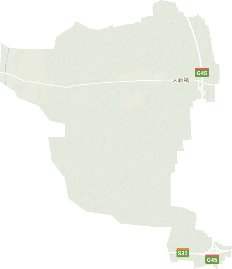大新镇地形地图