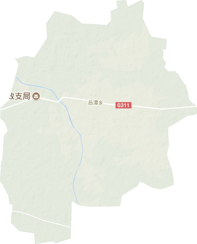 吕潭乡地形地图