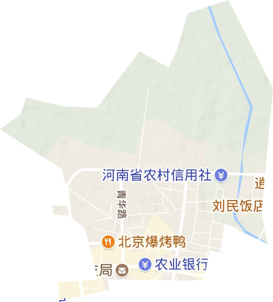 箕子台街道地形地图