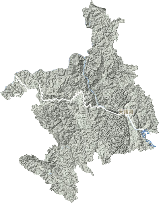 天峨县地形地图