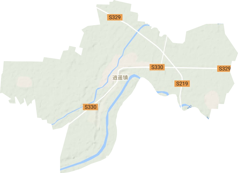 逍遥镇地形地图